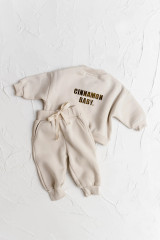 CINNAMON BABY LOGO SET - CREAM