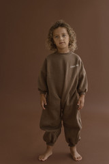 CINNAMON BABY LOUNGE SUIT - DARK CHOCOLATE