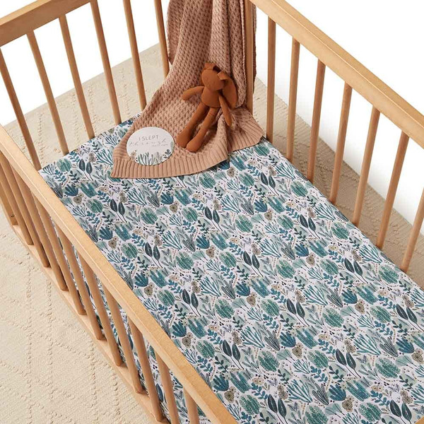 SNUGGLE HUNNY KIDS FITTED COT SHEET -  ARIZONA