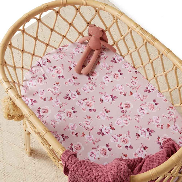 SNUGGLE HUNNY KIDS BASSINET SHEET / CHANGE PAD COVER - BLOSSOM