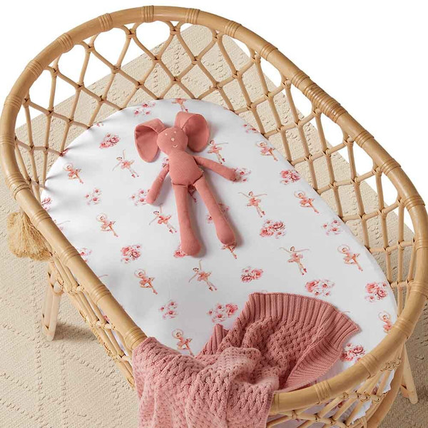 SNUGGLE HUNNY KIDS FITTED BASSINET SHEET | BALLERINA