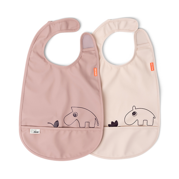 DONE BY DEER BIB WITH VELCRO 2 PACK DEER FRIENDS