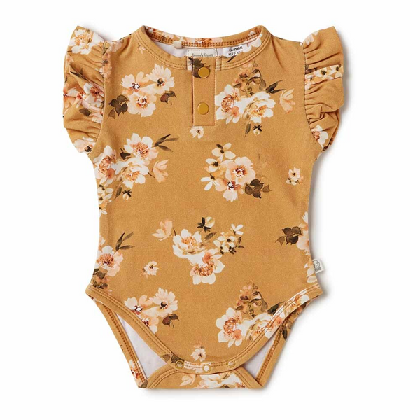 SNUGGLE HUNNY KIDS GOLDEN FLOWER SHORT SLEEVE BODYSUIT