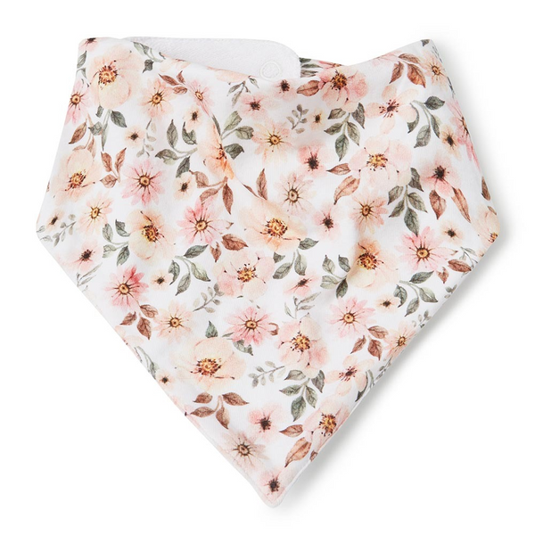 SNUGGLE HUNNY KIDS SPRING FLORAL ORGANIC DRIBBLE BIB