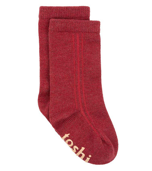 TOSHI ORGANIC SOCKS KNEE DREAMTIME ROSEWOOD