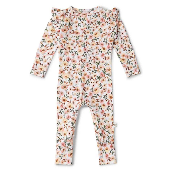 SNUGGLE HUNNY KIDS SPRING FLORAL ORGANIC GROWSUIT