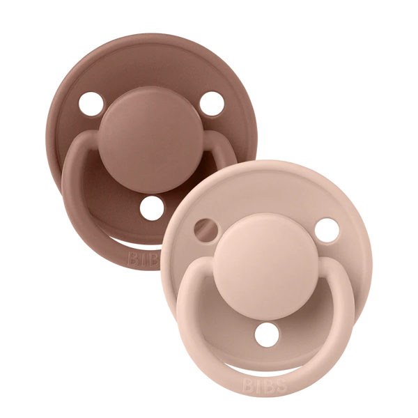 BIBS DE LUX 2 PACK - WOODCHUCK/BLUSH