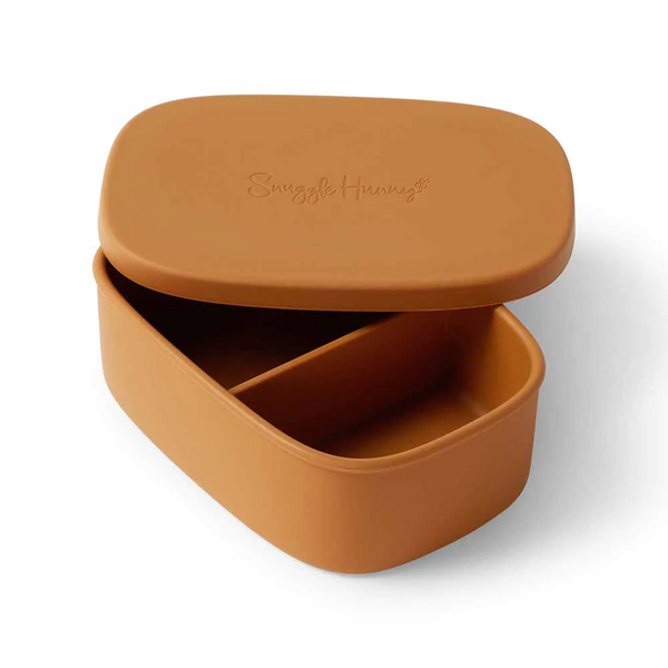 SNUGGLE HUNNY KIDS SILICONE SNACK BOX MEDIUM - CHESTNUT