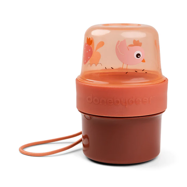 DONE BY DEER TO GO 2-WAY SNACK CONTAINER BIRDIE