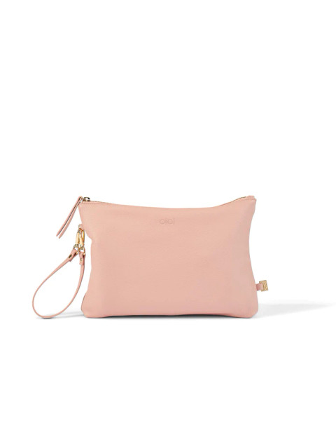 OIOI NAPPY CHANGING POUCH - PINK FAUX LEATHER