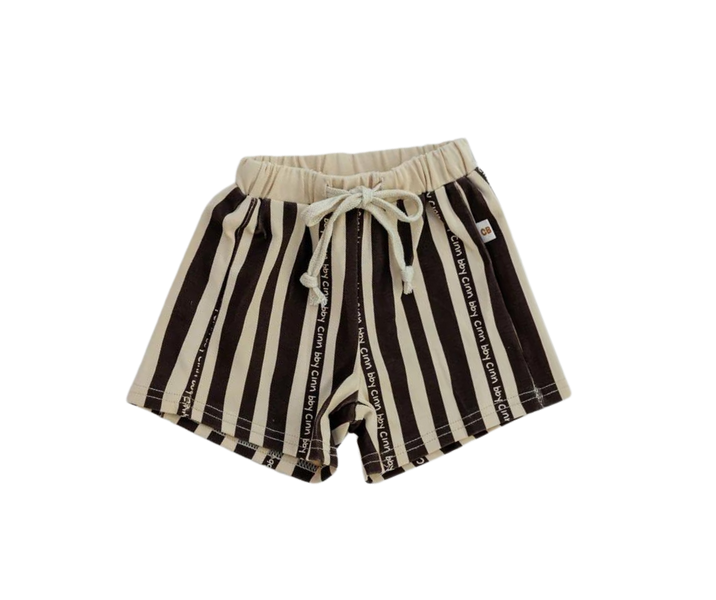 CINNAMON BABY STRIPES ALL OVER SHORTS