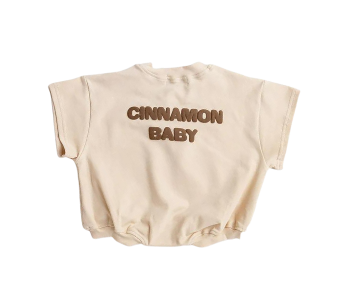 CINNAMON BABY CINNAMON ROMPER - CREAM