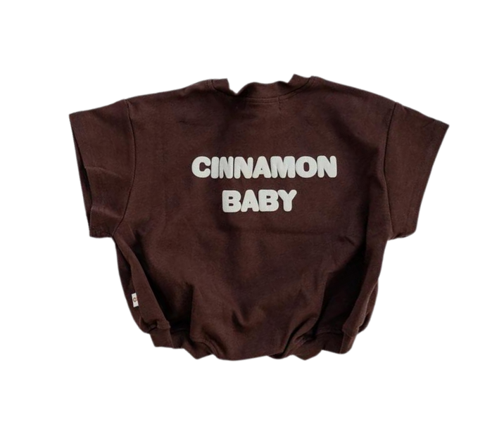 CINNAMON BABY CINNAMON ROMPER - CHOCOLATE