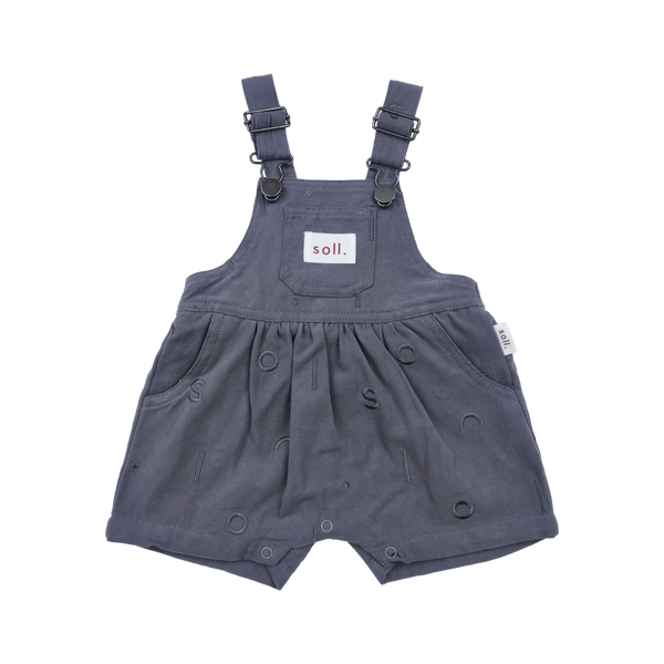 SOLL PATTERN OVERALLS - CHARCOAL
