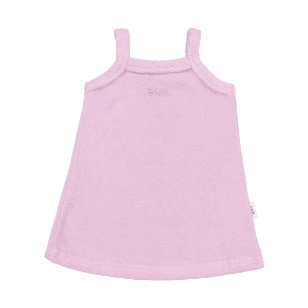 SOLL TERRY TOWEL DRESS - PINK