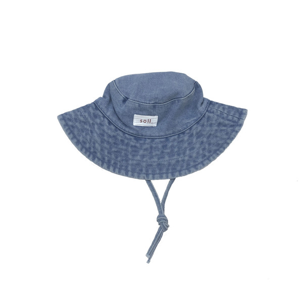 SOLL DENIM BUCKET HAT - DARK