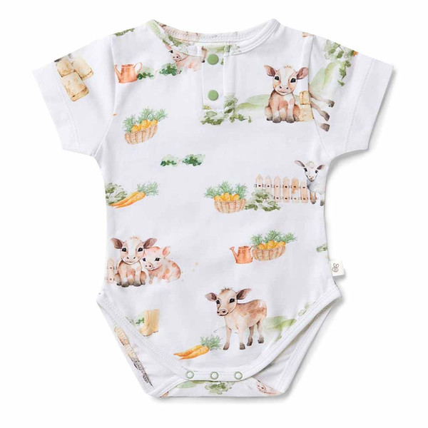 SNUGGLE HUNNY FARM SHORT SLEEVE BODYSUIT