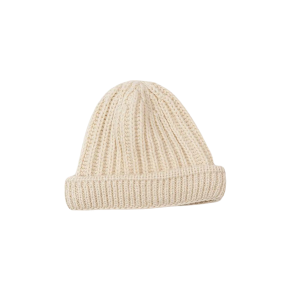 CINNAMON BABY CHUNKY BEANIE - CREAM