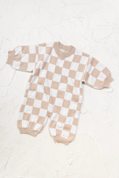 CINNAMON BABY KNITTED LOUNGE SUIT - CREAM
