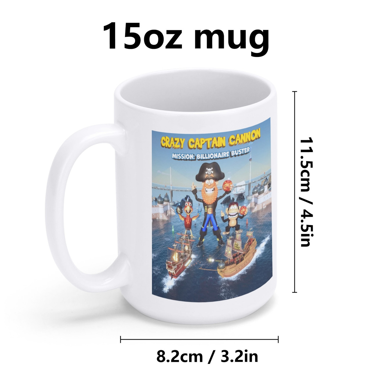 Mission Billionaire Buster White Glossy 15 oz. Mug