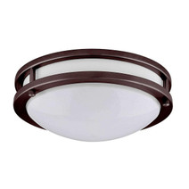 JR 14" 20W LED Flush Mount Fixture Bronze