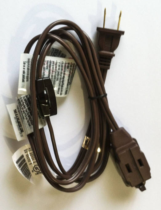 extension cord 16/2 6-feet thumb wheel switch brown