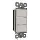 decorative triple rocker stack switch white commercial grade single pole 15a 120-277v