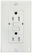 GFCI Receptacle 15A 125V 2 LED TR&WR UL943 Self-Test White (TST15WR)