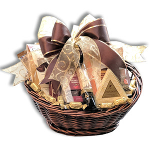 Great for a chocolate lover! We have selected Godiva caramel chocolates, dark chocolate sea salt cashews, dark chocolate milk chocolate honey pecans, dark chocolate cabernet truffle bar, chocolate cacao nib shortbread cookies, tiramisu cream filled wafer rolls, caramel macchiato almonds dipped in chocolate, champagne chocolates, Italian luscious creme filled wafer cookies, chocolate truffle cookies, Godiva ganache chocolate, handcrafted dulce de leche chocolate bar, amaretto chocolate covered cherries, smores chocolate caramel popcorn, double dark chocolate truffles, wine chocolate truffles, java bean chocolate biscotti. Great for a chocolate lover! We have selected Godiva caramel chocolates, dark chocolate sea salt cashews, dark chocolate milk chocolate honey pecans, dark chocolate cabernet truffle bar, chocolate cacao nib shortbread cookies, tiramisu cream filled wafer rolls, caramel macchiato almonds dipped in chocolate, champagne chocolates, Italian luscious creme filled wafer cookies, chocolate truffle cookies, Godiva ganache chocolate, handcrafted dulce de leche chocolate bar, amaretto chocolate covered cherries, smores chocolate caramel popcorn, double dark chocolate truffles, wine chocolate truffles, java bean chocolate biscotti.