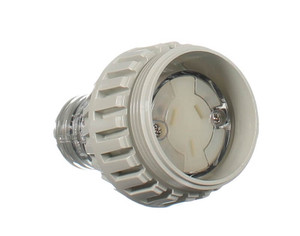 3 Flat Pin Extension Socket - 15Amp GREY