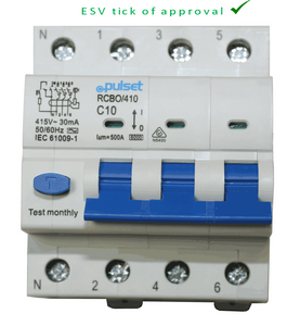 RCBO 3P+N 6KA 30ma 16amp AC Type