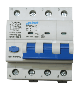 RCBO 3P+N 6KA 30ma 32amp AC Type