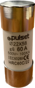 60A HRC Fuse Cartridge 22mm