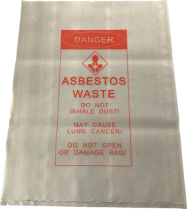 PRINTED ASBESTOS BAG 600mm x 450mm x 200um 25PK