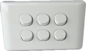 K Series 6 Gang Loaded Switch Plate