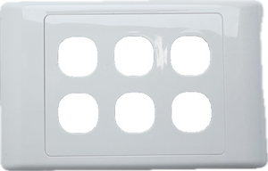 SL 6 Gang Unloaded Switch Plate