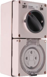 3 Pin Round Combo - 32Amp