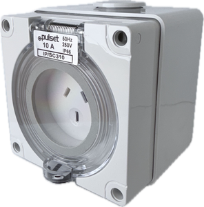 Single Phase 3 Flat Pin Socket - 10Amp