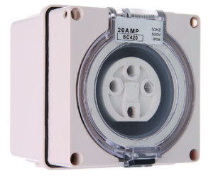 3 Phase 4 Round Pin Socket - 20Amp