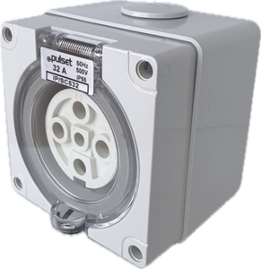 3 Phase 5 Round Pin Socket - 32Amp
