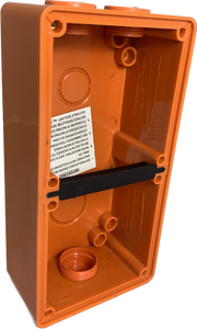 2 Gang Deep Mounting Enclosure - RESISTIVE ORANGE