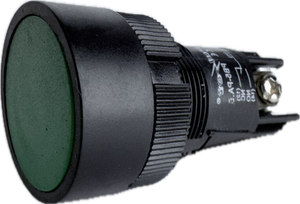 Push Button - Set Latching N/O + N/C Green