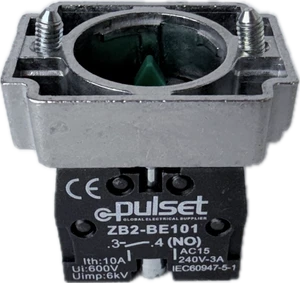 Push Button Contact and Metal Base N/O + N/O