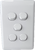 K Series 5 Gang Loaded Switch Plate (vertical)