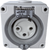3 Round Pin Socket - 32Amp