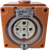3 Phase 5 Round Pin Socket - 40Amp - RO