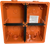 4 Gang Deep Mounting Enclosure - RESISTIVE ORANGE