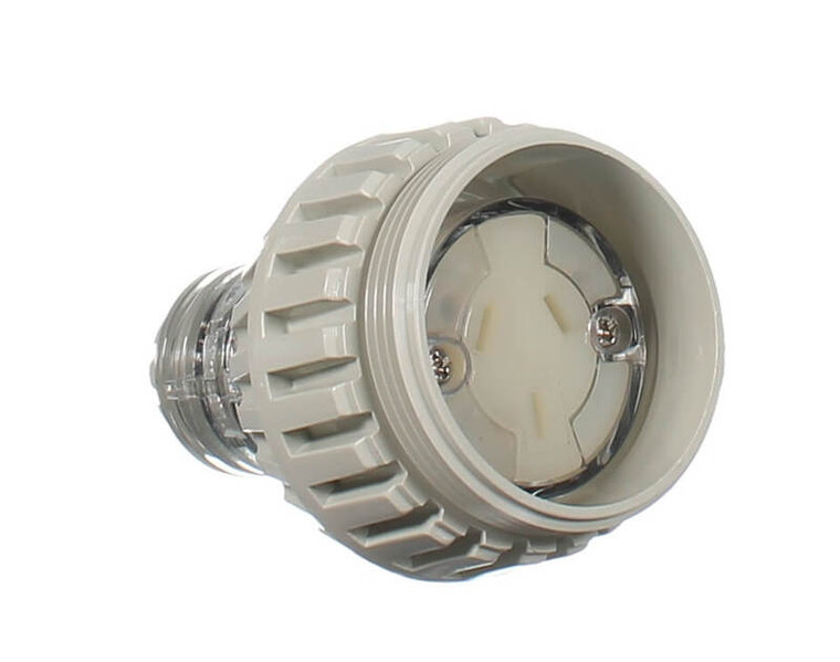 3 Flat Pin Extension Socket - 15Amp GREY