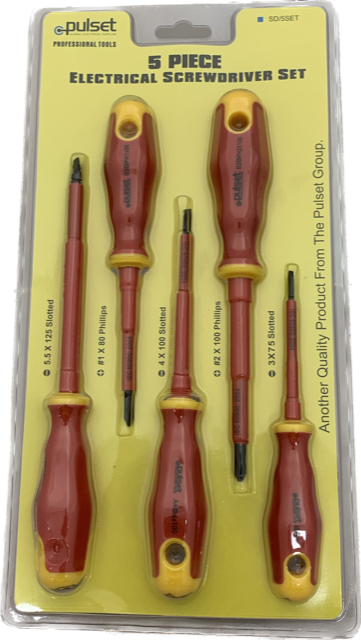 1000V INSULATED ELECTRICAL SCREWDRIVER SET 5PCS