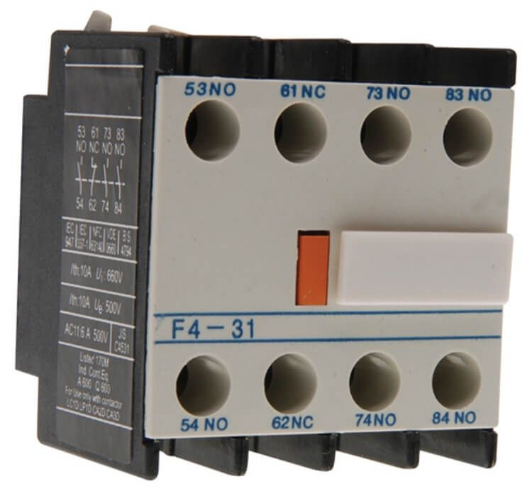 4P Auxiliary Contact - N/O N/C N/O N/O